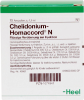 CHELIDONIUM-HOMACCORD N Ampullen - 10St - Heel