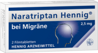 NARATRIPTAN Hennig bei Migräne 2,5 mg Filmtabl. - 2St - Kopfschmerzen und Migräne