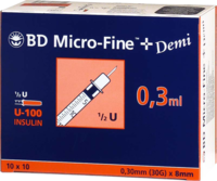 BD MICRO-FINE+ Insulinspr.0,3 ml U100 0,3x8 mm - 100St - Einmalspritzen & Kanülen