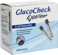 GLUCOCHECK Excellent Teststreifen - 50St - Blutzucker-Teststreifen