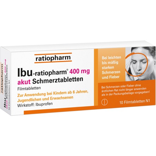 IBU-RATIOPHARM 400 mg akut Schmerztbl.Filmtabl. - 10St
