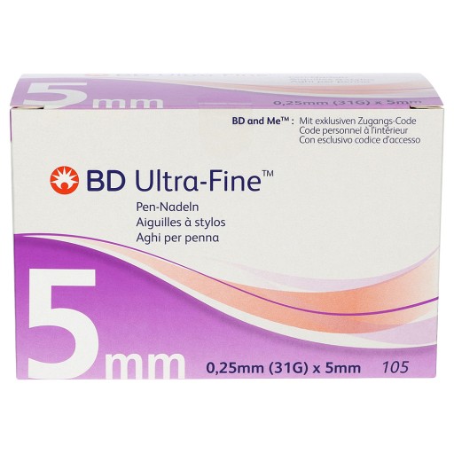 BD ULTRA-FINE Pen-Nadeln 5 mm 31 G 0,25 mm - 105St