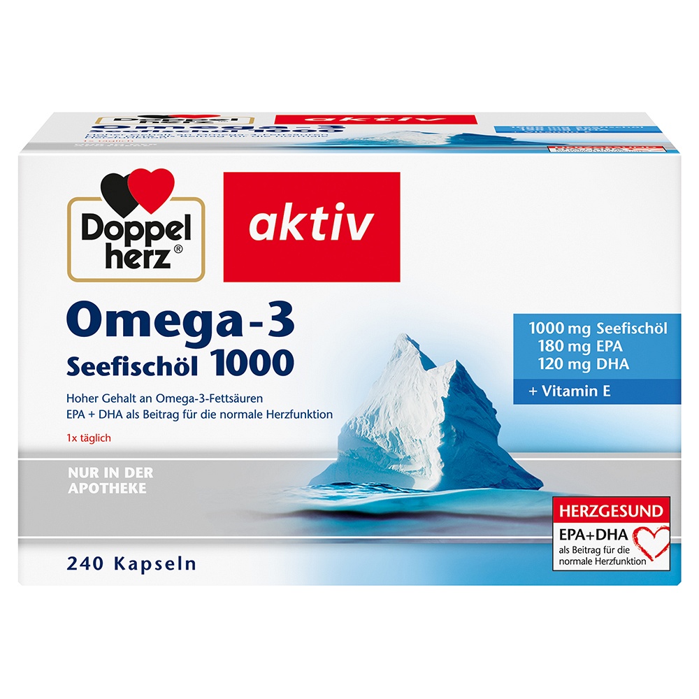 DOPPELHERZ Omega-3 Seefischöl 1000 Kapseln - 240St
