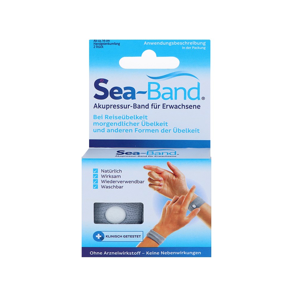 SEA-BAND Akupressurband f.Erwachsene grau - 2St