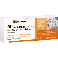 IBU-RATIOPHARM 200 mg akut Schmerztbl.Filmtabl. - 20St - Schmerzen allgemein