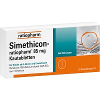 SIMETHICON-ratiopharm 85 mg Kautabletten - 20St - Blähungen & Krämpfe