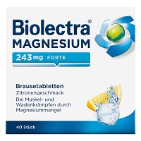 BIOLECTRA Magnesium 243 mg forte Zitrone Br.-Tabl. - 40St - Wadenkrämpfe