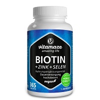 BIOTIN 10 mg hochdosiert+Zink+Selen Tabletten - 365St