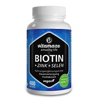 BIOTIN 10 mg hochdosiert+Zink+Selen Tabletten - 480St